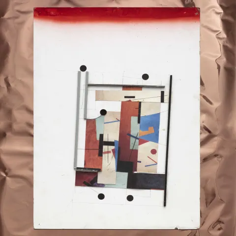 Šest bodů, 100 x 70 cm, asambláž, 1997 